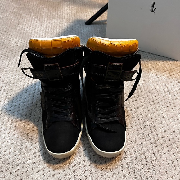 Alexander McQueen Puma Women's Joustesse Mid Wedge Sneakers Size 39 - Picture 1 of 10
